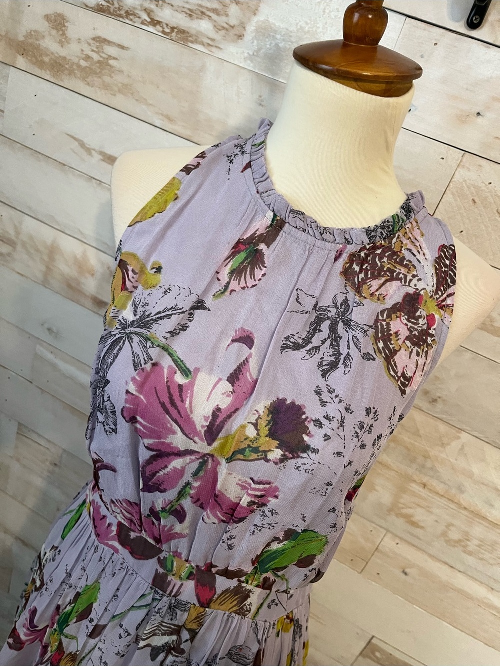 NWOT Anthropologie size 6 Hermia midi dress in lilac floral - Picture 5 of 11